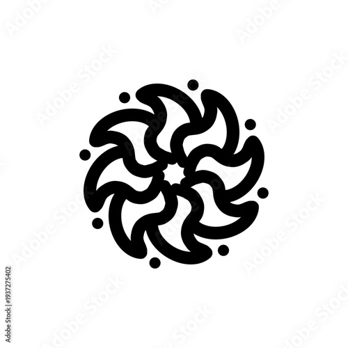 Radial Vector Style Graphic Crop Circle Design 45