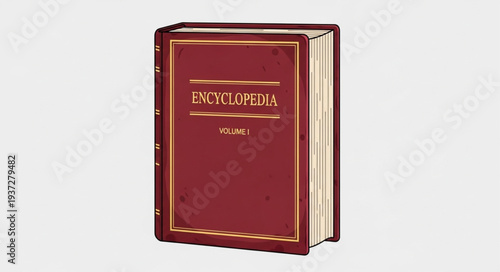 Classic Red Hardcover Dictionary with Gold Embossed Title.