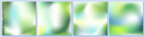 Green noisy gradient, blue spring bg. Emerald leaves gradation of abstract earth degrade. Light sky texture, wavy water pattern. Minimal mint greenery, fresh blu color. Summer healthy square backdrop