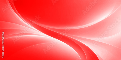 An abstract red background features a smooth flowing wave design with soft pink curves and light motion patterns to create a vibrant energy texture for an artistic wallpaper illustration vector