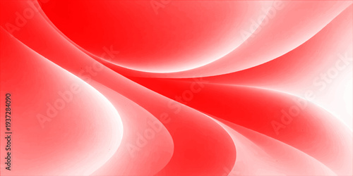 An abstract red and pink wallpaper design featuring soft flowing waves and digital motion curves creates a vibrant gradient texture backdrop with a vector art pattern of light lines