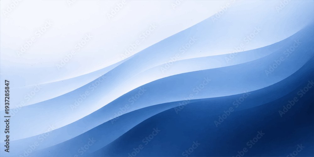 Obraz premium A flowing abstract blue wave background features a digital vector design with wavy lines and a light texture to create a motion-filled water concept for an artistic wallpaper backdrop