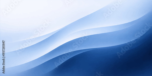 A flowing abstract blue wave background features a digital vector design with wavy lines and a light texture to create a motion-filled water concept for an artistic wallpaper backdrop