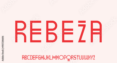 rebeza.  luxury modern font alphabetical vector set	
