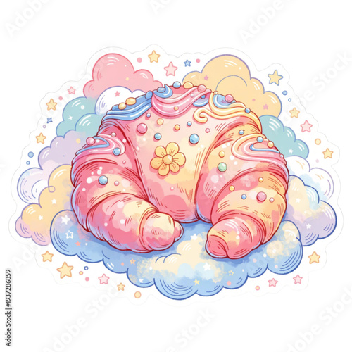 cute dreamy croissant