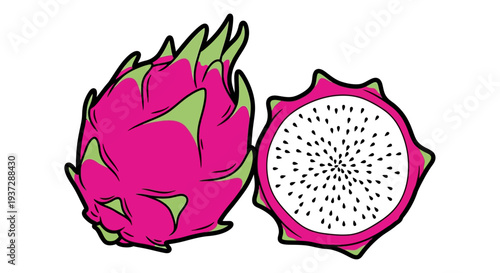 Pink Dragon Fruit and White Interior.