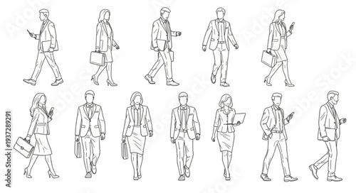 Soldiers Walking in Various Poses.