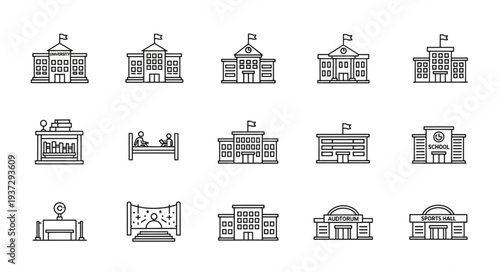 Collection of House Icons Illustration.
