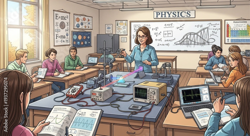 Classroom Teacher Leading a Group of Students.