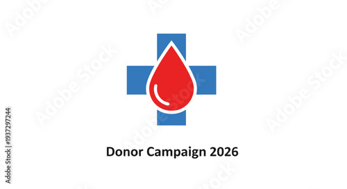 Blood Donation Campaign Logo Design for 2026.
