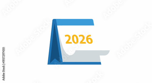 Calendar icon displaying the year 2026 in a simple and modern design.