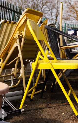 yellow chairs 