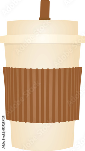 Ceramic tea cup. vector illustration