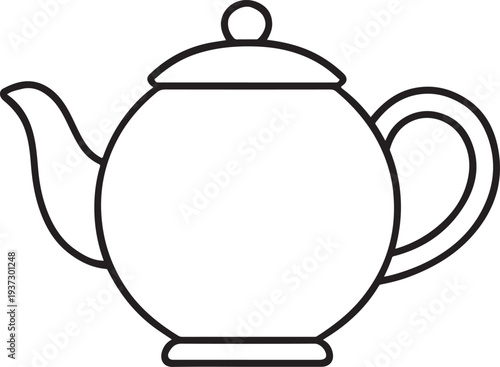 teapot black silhouette vector,teapot icon
