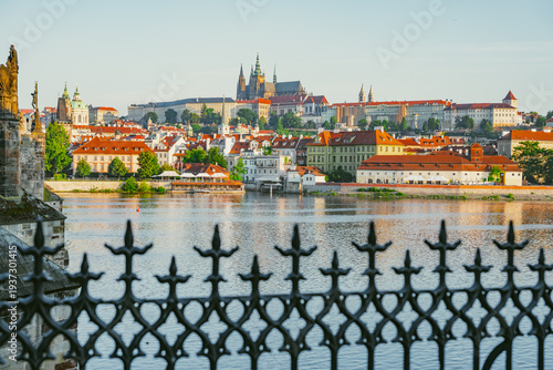 Obraz na plátně Visitors can see Prague Castle from Krizovnicke Square