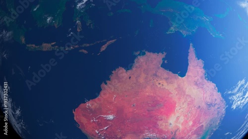 Oceania, Australia and New Zealand from Space. Planet Earth From Space. Globe

