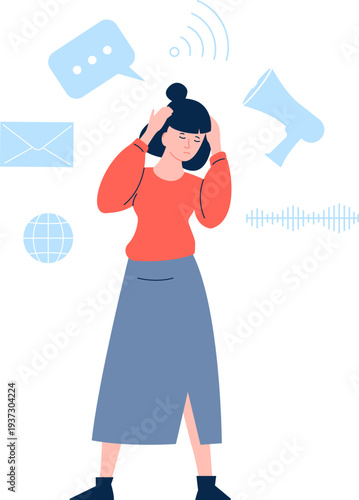 Social media pressure stress. Information attack burnout