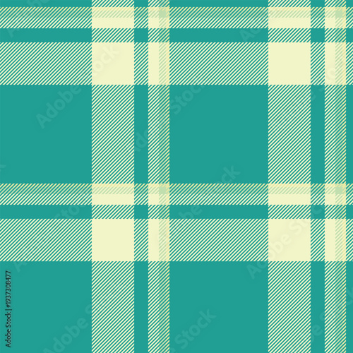 Livingroom tartan plaid vector, white texture pattern seamless. Jacket fabric textile background check in light and teal colors.