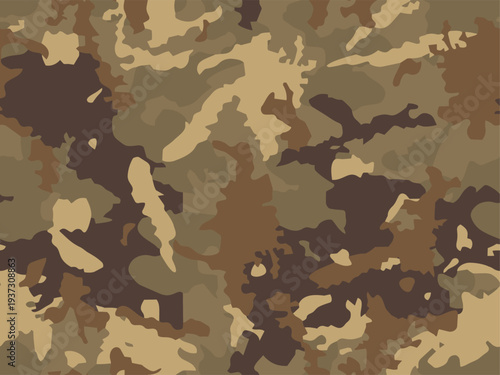 Fotografie Full Seamless desert camo camouflage pattern print background