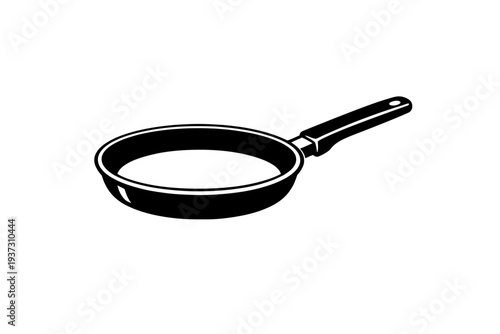 Premium quality cooking frying pan vector illustration for kitchenware and culinary projects. Ideal for designs related to food preparation, home cooking, professional chef tools, restaurant equipment
