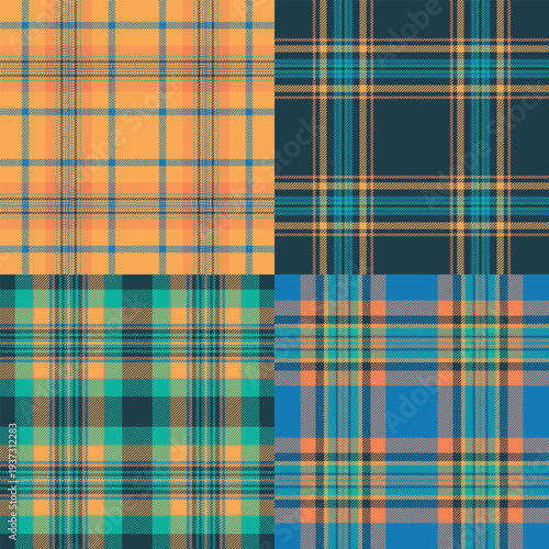 Plaid pack tailored for stylish everyday fashion. Vector patterns enhance shirts, dresses, skirts, and layering essentials.