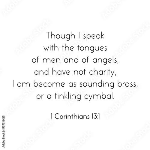 1 Corinthians 13 1 Bible Verse on Charity