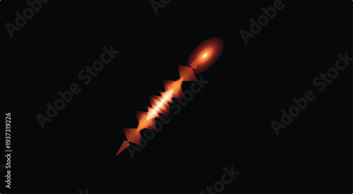 Mesmerizing light effect a blazing streak of orange and yellow light