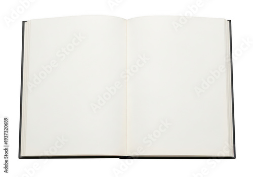 Open blank notebook with two pages ready for writing isolated on transparent background Png, PNG, png