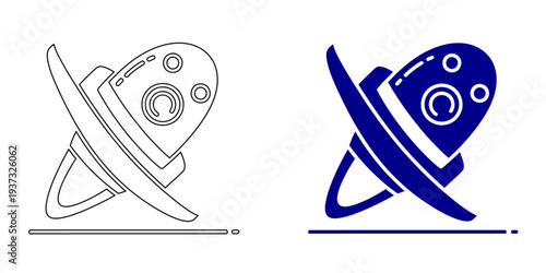 Professional Studio Microphone Vector Icons for Podcast Recording, Radio Broadcasting, Music Production, Voiceover Artistry, and Digital Audio Communication Symbols in Blue and Gray