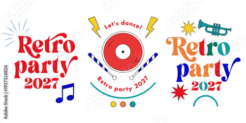 Retro Party 2027 Designs – Vibrant Vintage Graphics, Groovy Music‑Themed Posters, Colorful Retro Templates, Nostalgic Event Art & Trendy Retro Branding