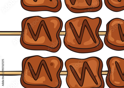 A plate of delicious toasted marshmallow snacks.