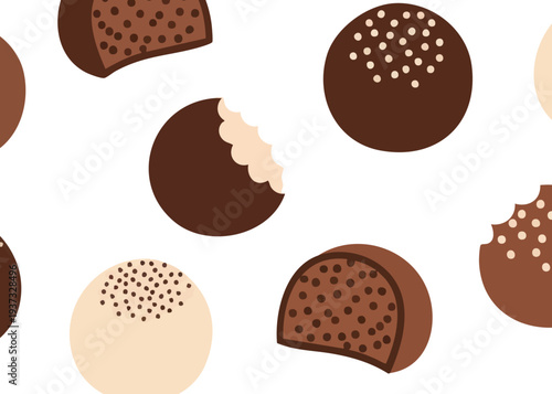 Assorted Chocolate Truffles with Various Toppings and Fillings.