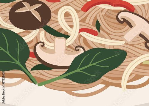 Delicious Italian pasta dish with spinach and chili peppers.