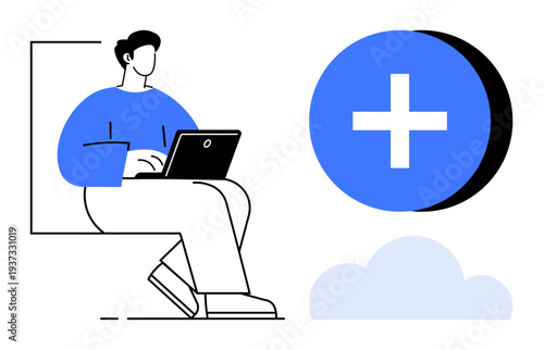 Digital productivity concept. Digital tools enhance efficiency and teamwork. Digital aids for workflow improvement. Ideas for technology, remote work, online collaboration, innovation