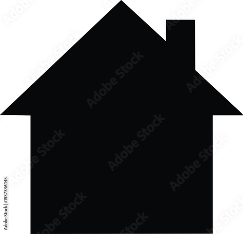 Minimalist suburban residential family house vector  
