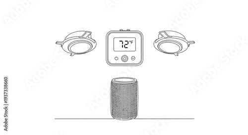 Smart home devices for temperature control and audio