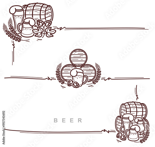 Beer elements set. Collection icon beer. Vector