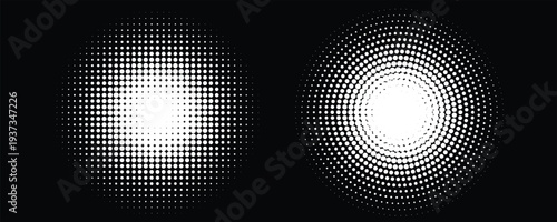 Halftone dots in circle form. round logo . vector dotted frame . design element eps 10