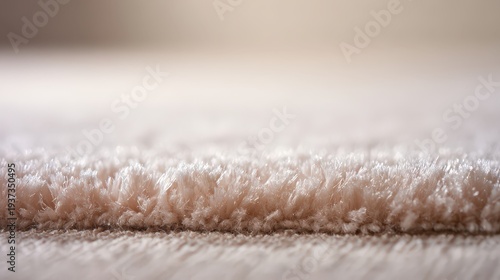 Extreme close up reveals the deep, soft texture of pale textile fibers across the frame.