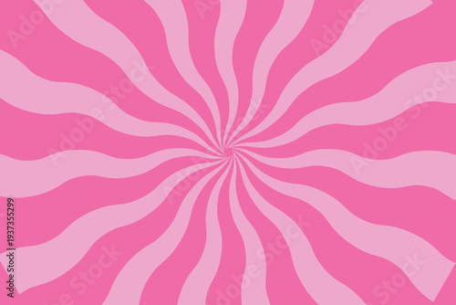 Vibrant pink optical illusion with radiating wavy lines