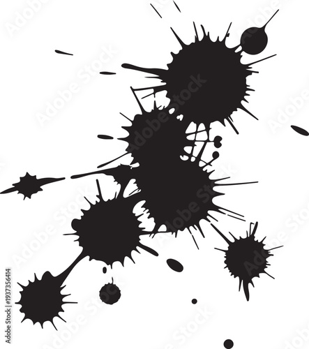 ink blot stain spot abstract graphic art isolated