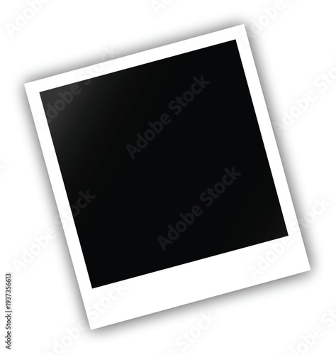 Blank Memory: A single, empty instant print, a blank canvas of memory, waiting to be filled with the stories of life, moments preserved in time.