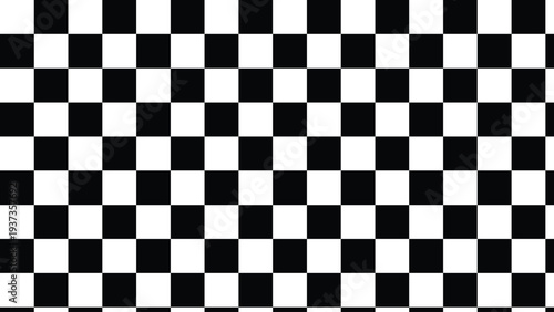 Seamless Checkerboard Pattern Set, Black and White Checkered Grid Background Collection, Geometric Square Texture for Racing Flag, Chess Board and Graphic Design