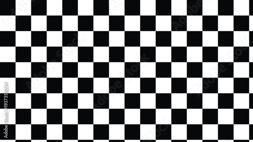 Seamless Checkerboard Pattern Set, Black and White Checkered Grid Background Collection, Geometric Square Texture for Racing Flag, Chess Board and Graphic Design