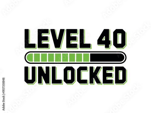 Level 40 Unlocked Achievement Badge Graphic