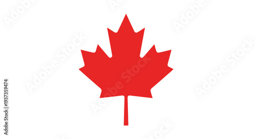 Red Maple Leaf Icon Symbol Canada.