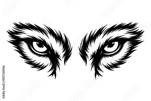 Eyes of an owl, majestic nocturnal hunter, symbolizing wisdom, sharp vision, and mystery in the night.