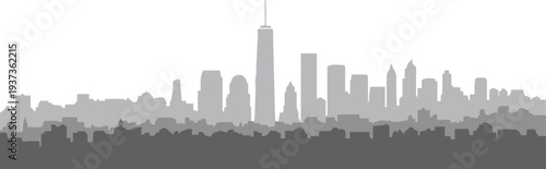 skyline nyc downtown buildings tower landmark vector design