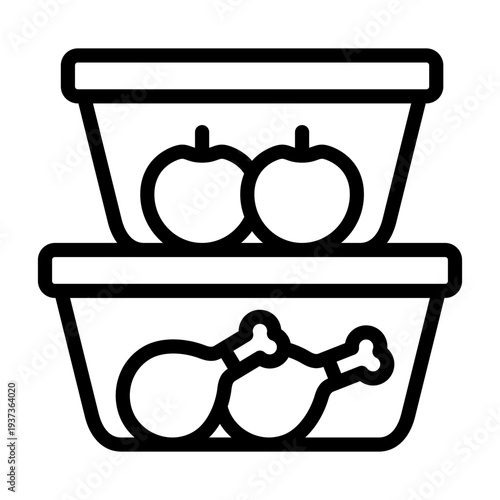 food container icon line
