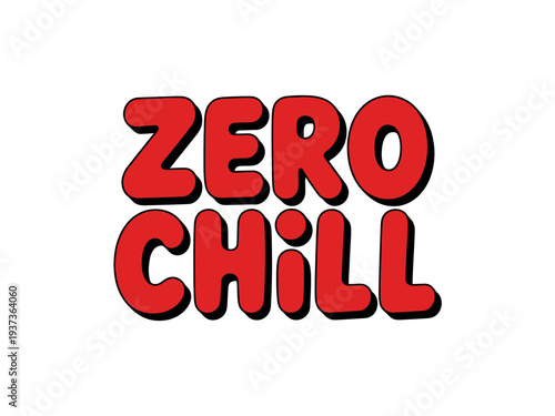 Zero Chill Text Logo Graphic Design